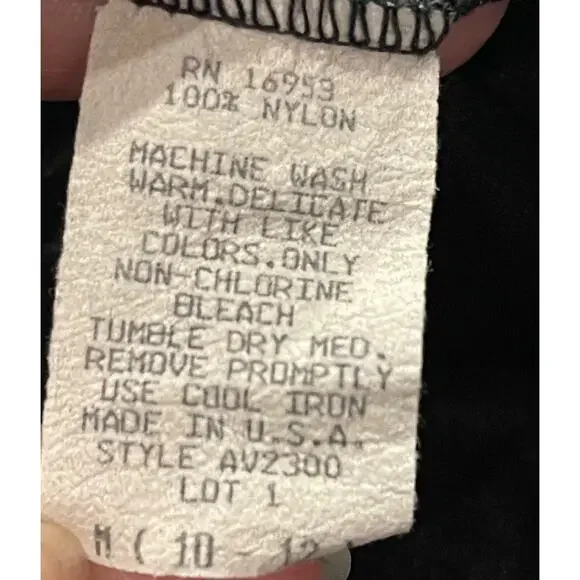 Vintage Private Treasures Black Lace Trim Slip Nightgown Size Medium 1970s - Picture 8 of 14